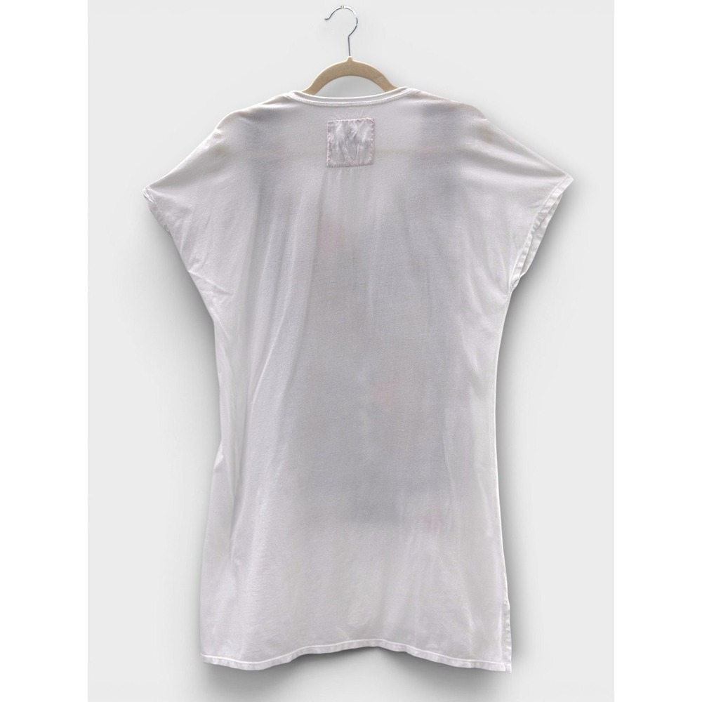 Johnny Was - JW Los Angeles Embroidered T-Shirt Dress S Boho Floral Cotton White - Picture 2 of 11